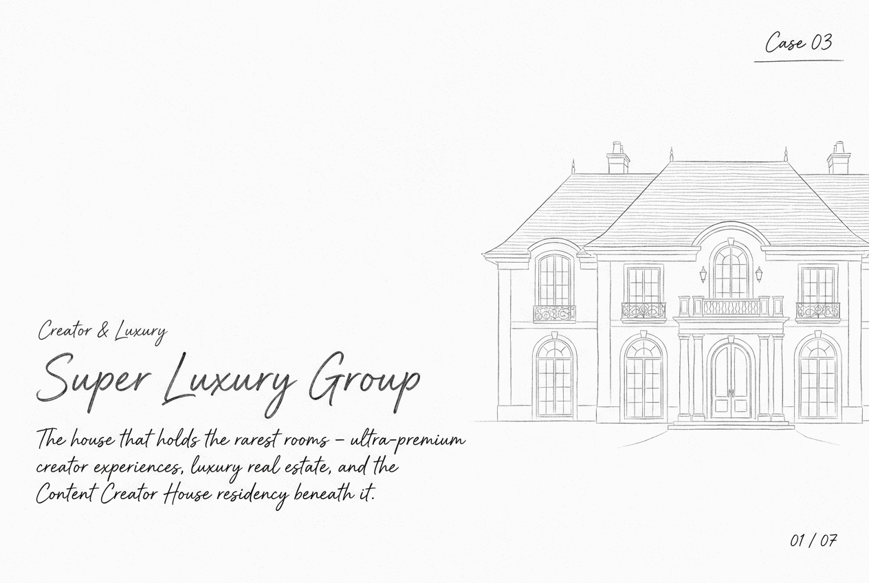 Super Luxury Group — case poster